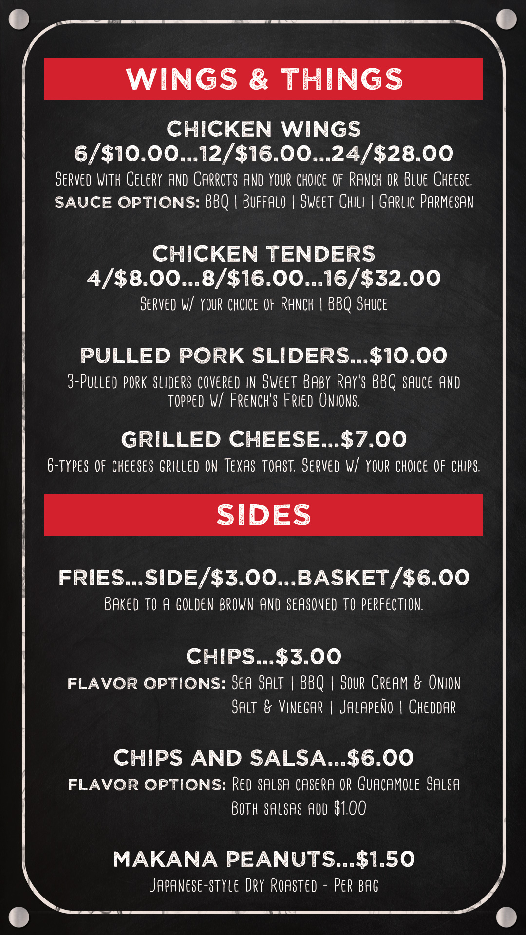 K1 Speed Paddock Lounge Menu Panel 2